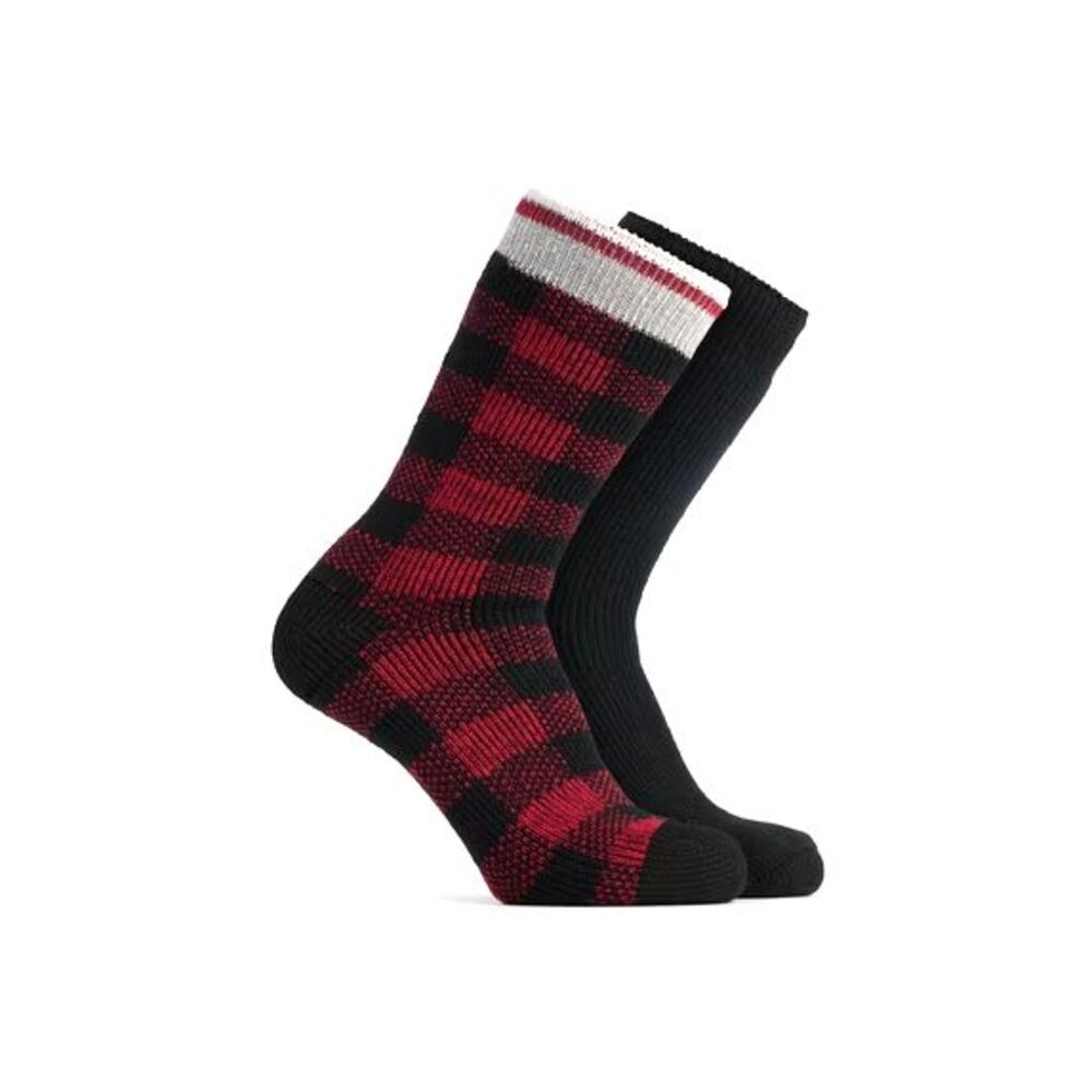 Polar Heat Nanuuq Men 2-Pack Premium Heat Socks Red/Black NWT